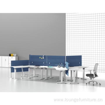 White Double Motor Electric Lift Table for Office